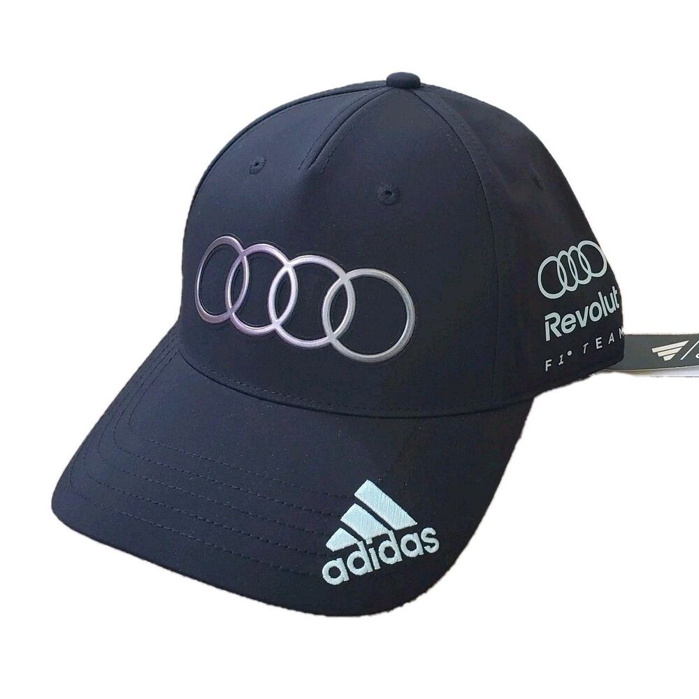 NWT Audi Adidas Revolut F1 Team Iridescence Black Blue Snapback Hat Cap Racing
